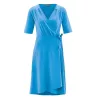 Robe cache coeur en jersey bleue Topaze