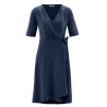 Robe cache coeur en jersey bleue marine