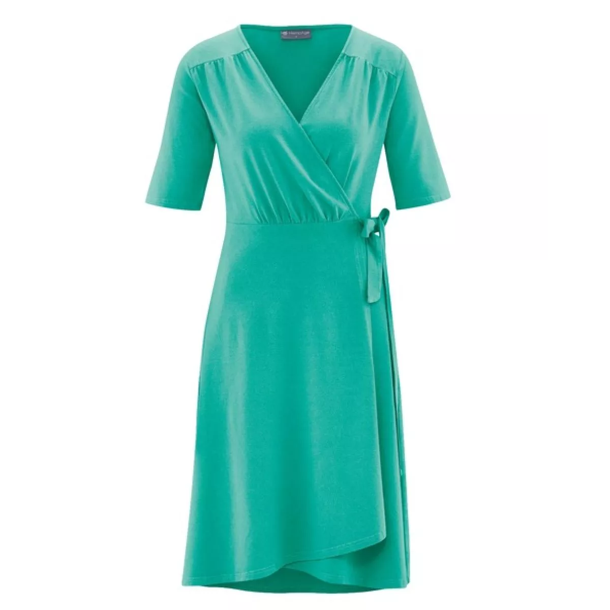 Robe femme cache coeur en jersey verte émeraude