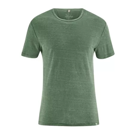 T-shirt jersey homme uni col rond manches courtes chanvre