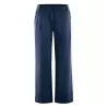 Pantalon femme taille haute coupe 7/8 bleu marine