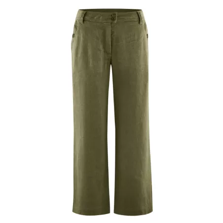 Pantalon femme taille haute coupe 7/8 vegan