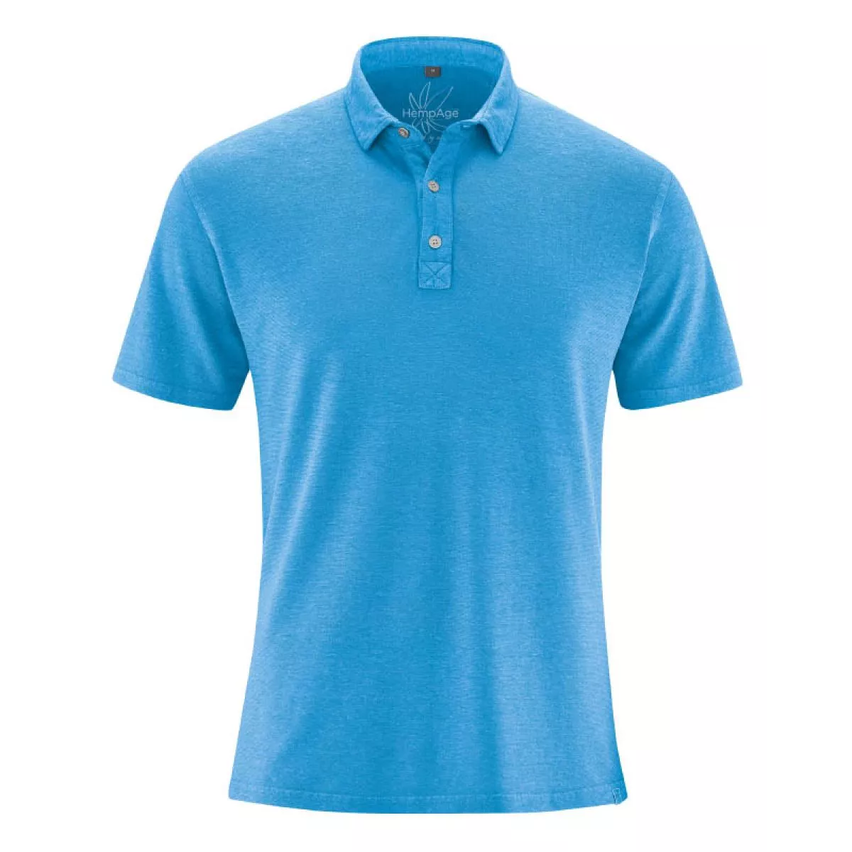 Polo homme uni coupe décontractée bleu topaze