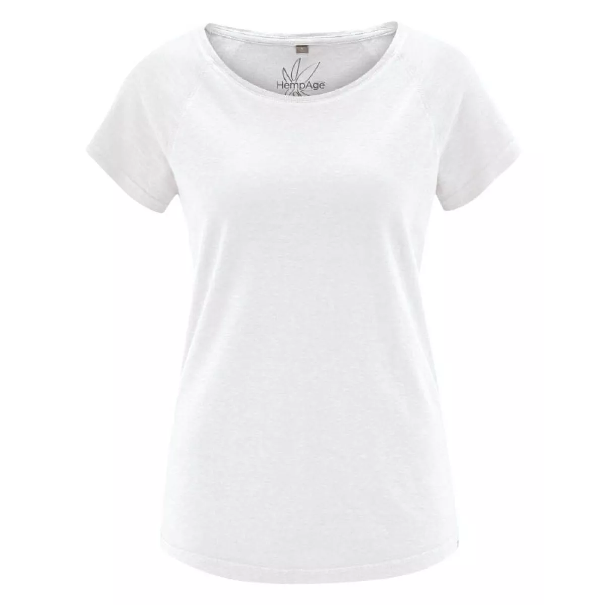 Tee-shirt uni femme manches raglan blanc hempage