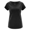 Tee-shirt uni femme manches raglan noir hempage