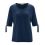 Tee-shirt femme manches 3/4 détail noeud bleu marine