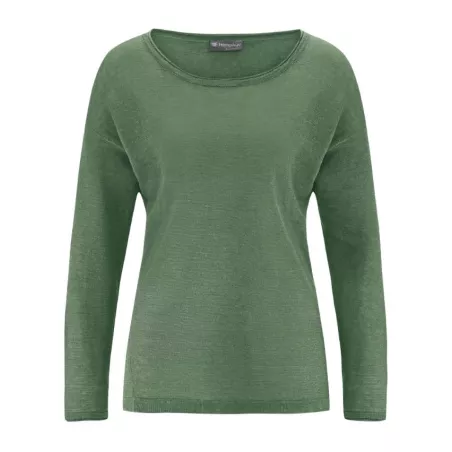 Pull léger femme 100% chanvre naturel tissu tricoté