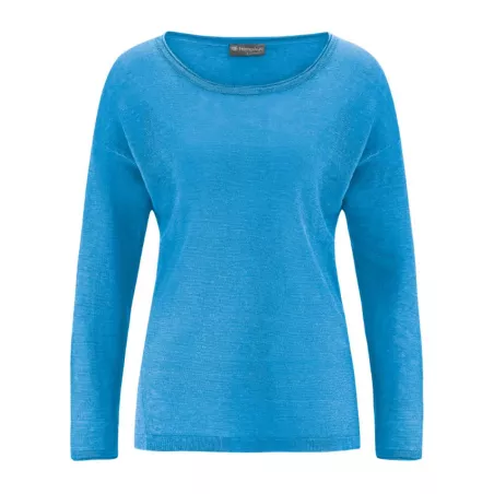 Pull léger femme 100% chanvre naturel tissu tricoté