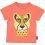 T-shirt enfant guépard couleur rose coton bio et écoresponsable face