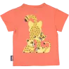 T-shirt enfant guépard couleur rose coton bio et écoresponsable dos