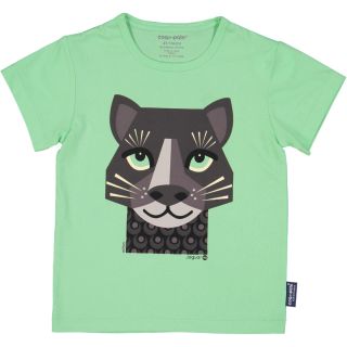 T-shirt enfant jaguar couleur vert coton bio et écoresponsable recto