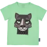 T-shirt enfant jaguar couleur vert coton bio et écoresponsable recto