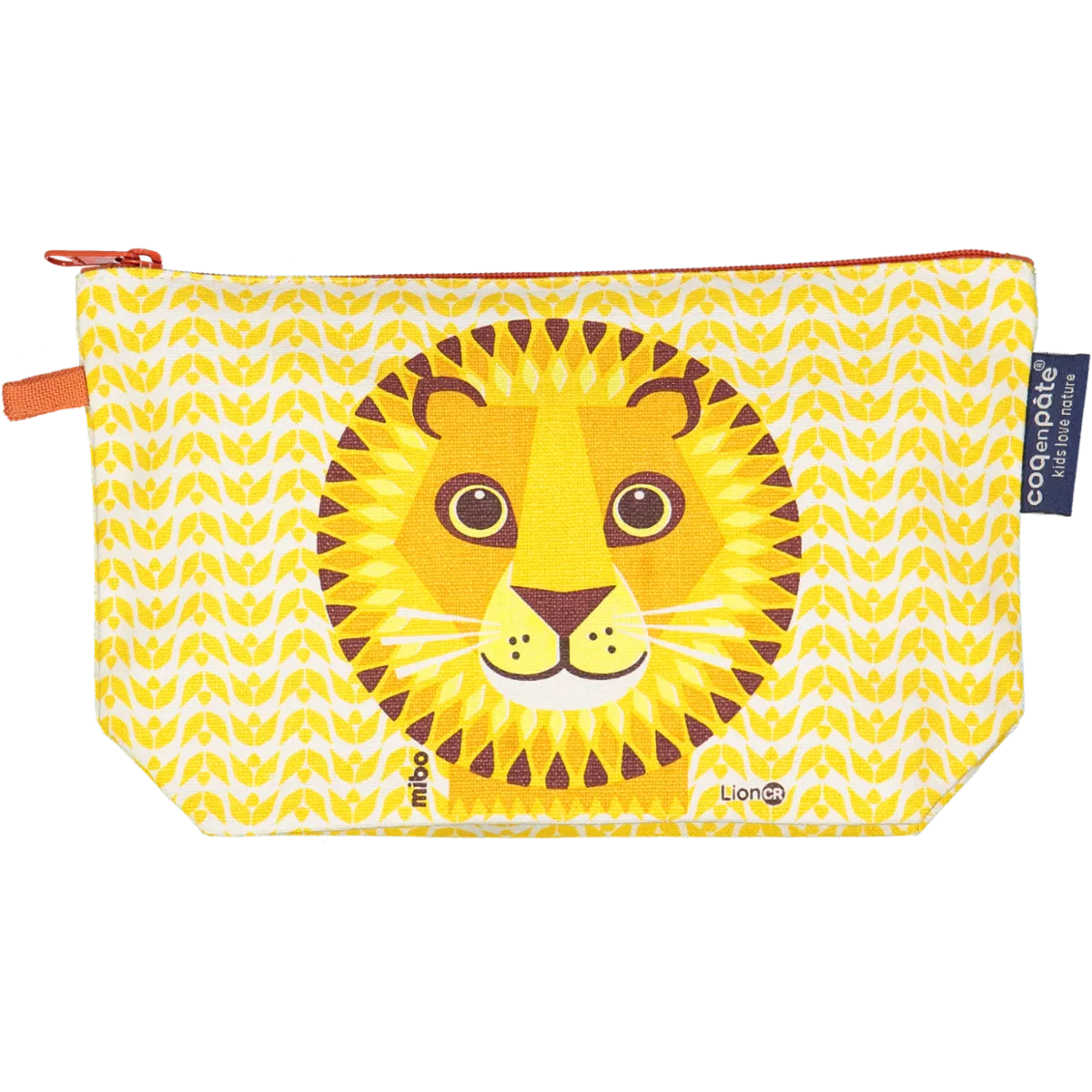 Trousse enfant jaune Coq en Pâte lion recto