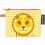 Porte monnaie Coq en Pâte jaune coton bio imprimé lion recto