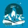 Tee-shirt bleu céleste illustration Rando