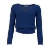 Cardigan Gerdy 100% coton biologique couleur bleue