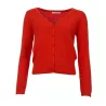 Cardigan rouge poppy Gerdy 100% coton biologique