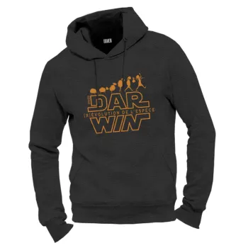 Sweat capuche anthracite chiné homme coton biologique Dar win coton bio 