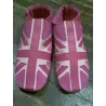 Chaussons femme Union jack candy/fushia