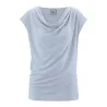 Top bleu drapé chanvre coton bio Sissy couleur clear