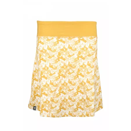 Jupe Bio Daily imprimée fleurs ou papillons en chanvre et coton bio