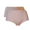 Lot de 2 boxers femme coton bio 1 uni et 1 imprimé rose 