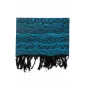 Cheche noir et bleu imprimé graphique, vagues