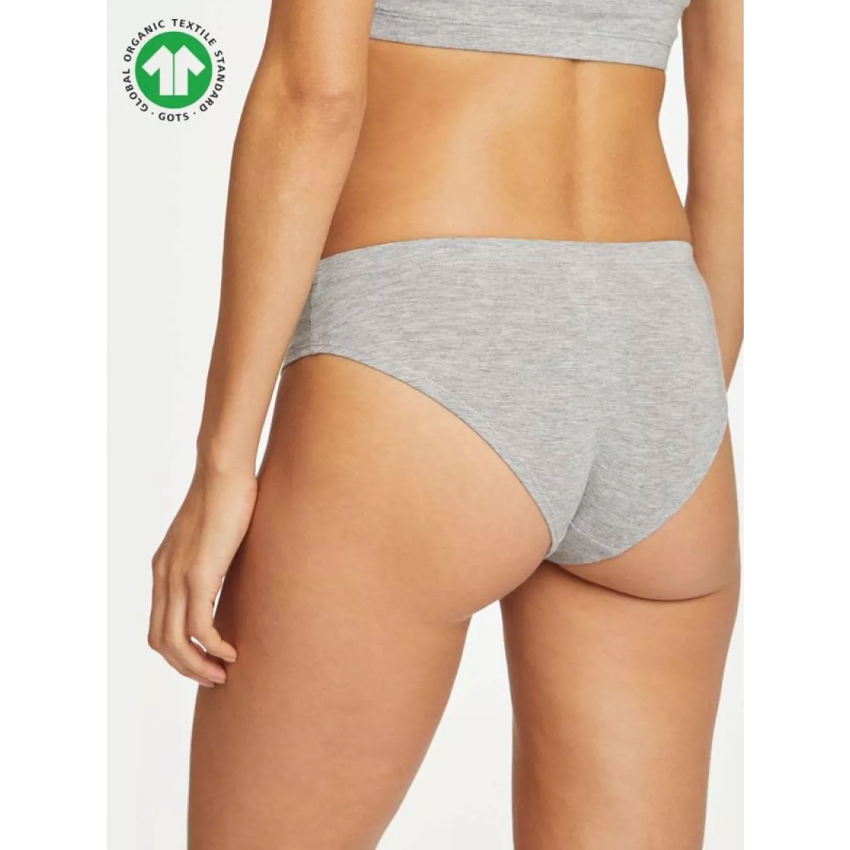 Slip femme noir ou gris en coton bio
