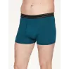 Boxer bleu en bambou et coton biologique bleu
