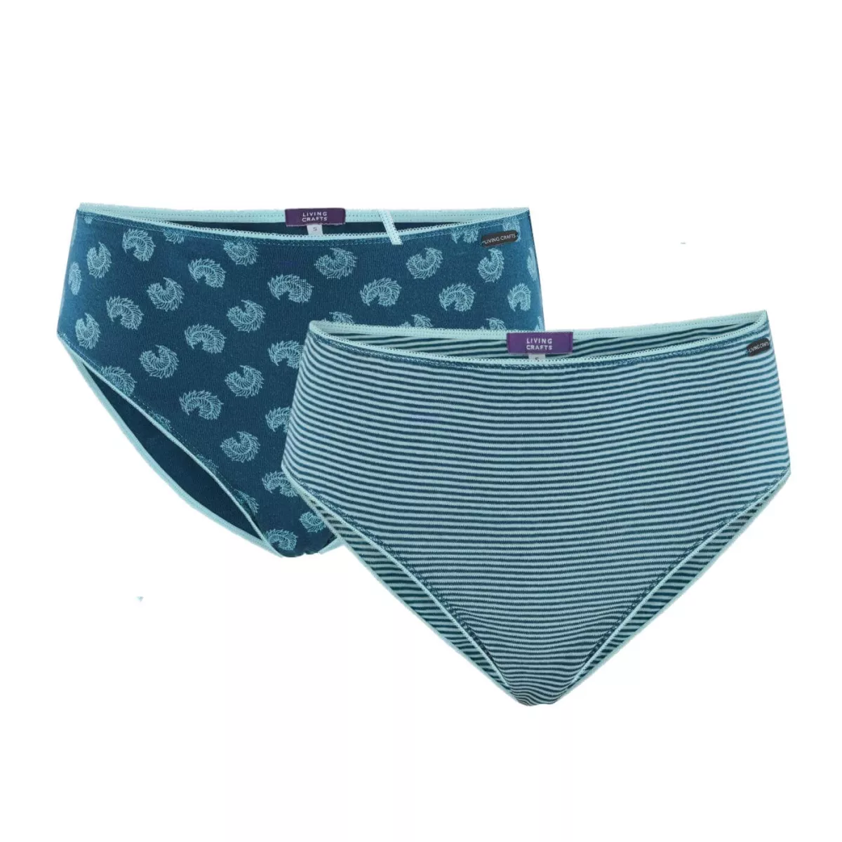 Lot de 2 slips femme imprimé et rayures - Sao-Bio