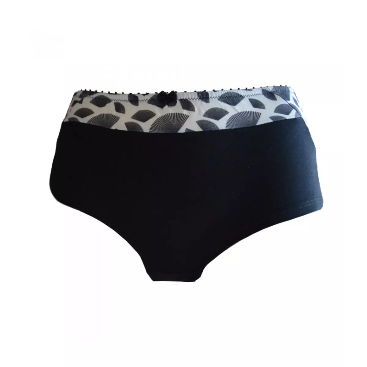 Boxer noir imprimé coton bio