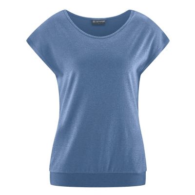 Tee shirt yoga coton bio et chanvre bleu
