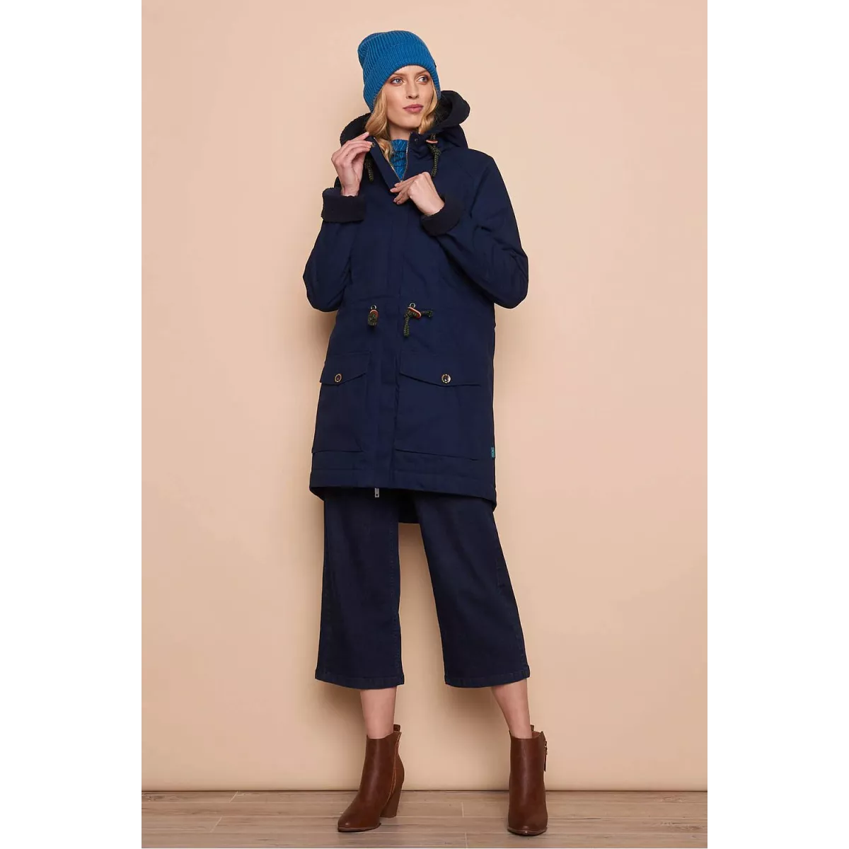 Parka en coton bio, bleu marine, kba et vegan