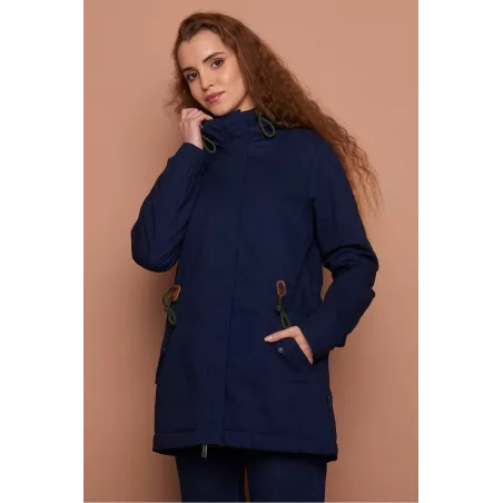 Veste femme avec capuche intérieur 100% coton biologique