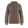 Pull femme couleur marron coton bio et chanvre 