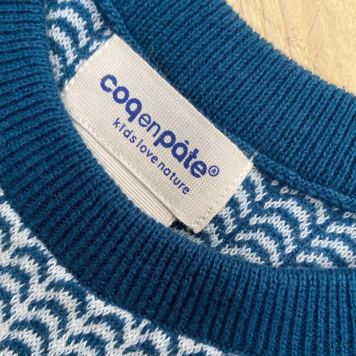 Pull coton bio et laine Baleine