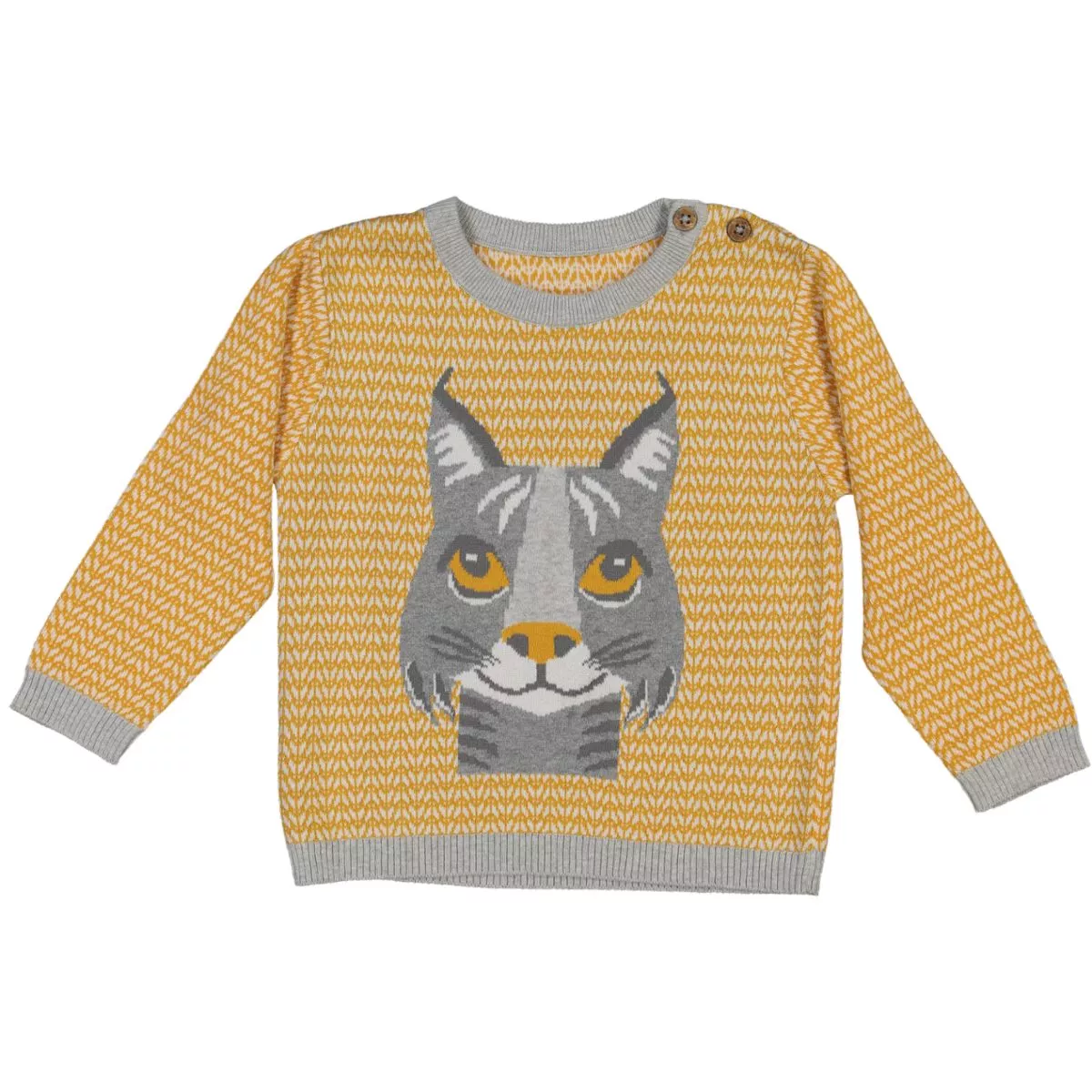 Pull enfant coton bio et laine Lynx