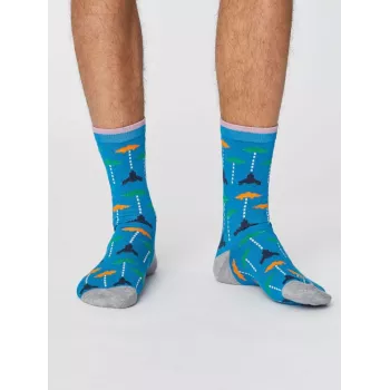 Chaussettes bleues en bambou et coton bio gaming 