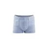 Boxer enfant coton bio bleu mélangé