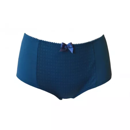 Boxer bleu femme 100% coton bio Peau Éthique