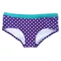 Culotte shorty pois blancs sur fond prune