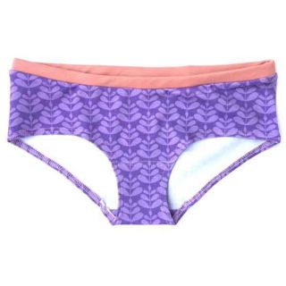 Boxer coton bio imprimé fleurs violettes