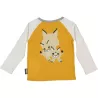 Recto du t-shirt manches longues raglan lynx couleur miel