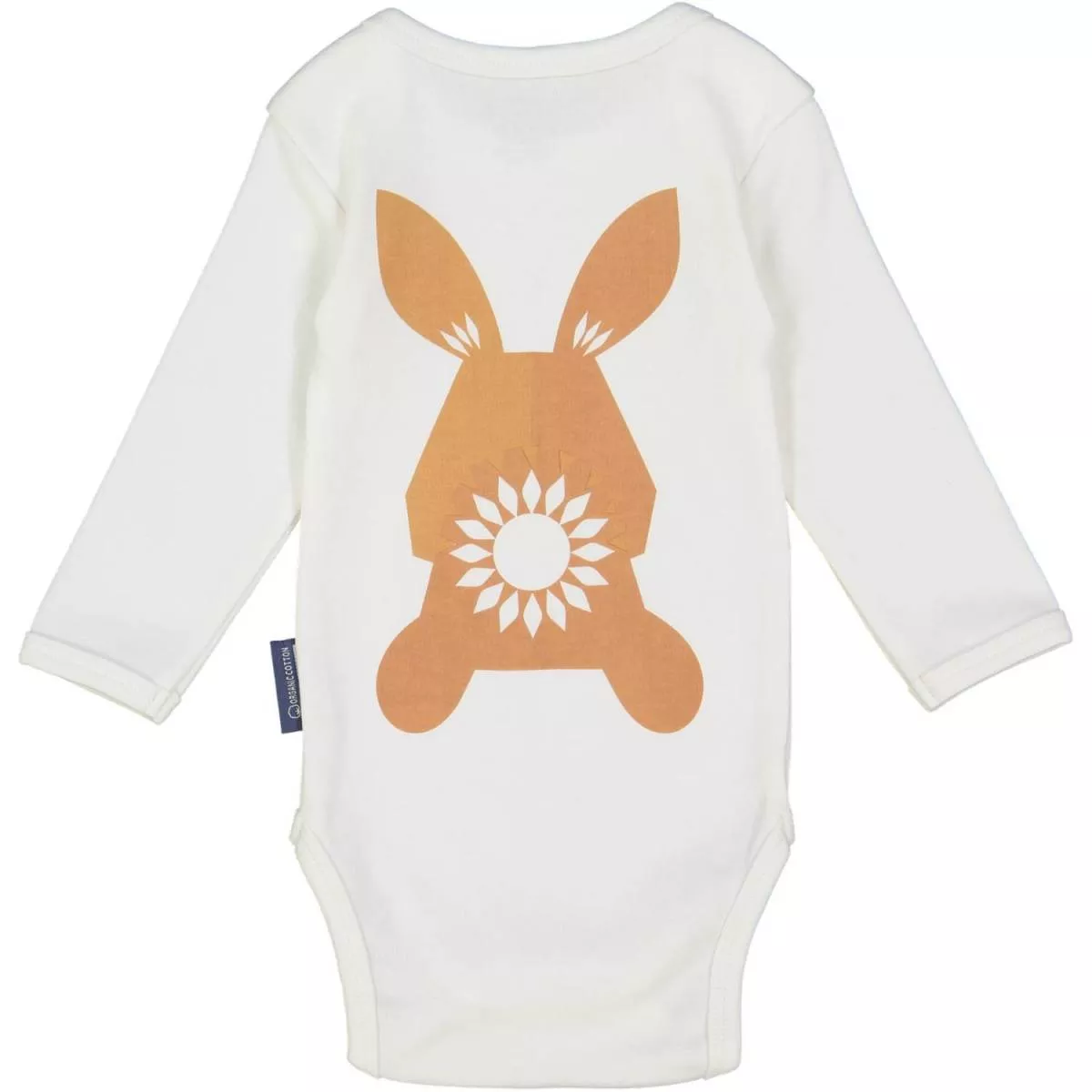 Set body et bavoir blanc au recto-verso le lapin