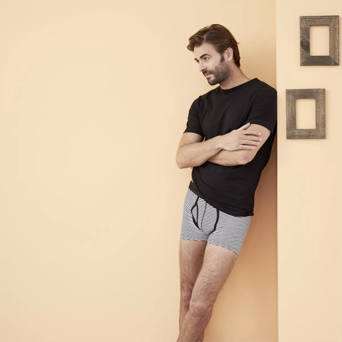 Lot de 2 Boxers coton bio noir et rayés