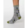 Chaussettes grises homme thème mer 