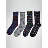 Boîte cadeau de 4 paires de chaussettes bambou avec illustrations