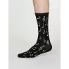 Chaussettes noires pour homme notes de musique