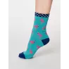 Chaussettes bambou femme motif flamant rose marque Thought