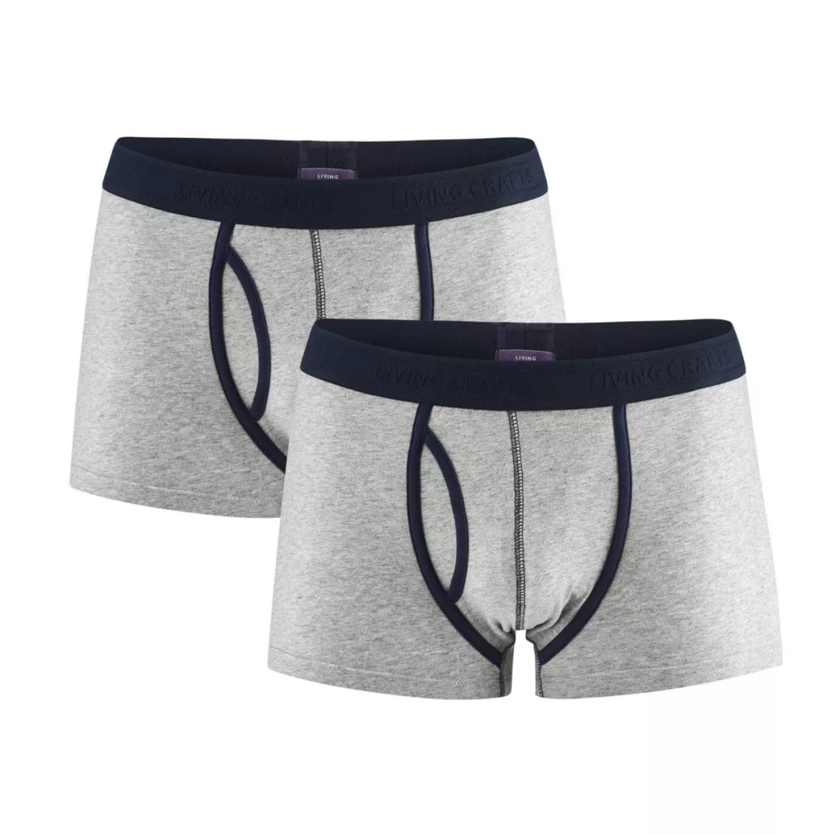 Lot de 2 Boxers gris coton bio 